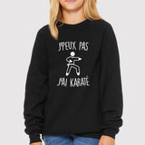 Sweat Enfant J'peux pas j'ai karaté Noir