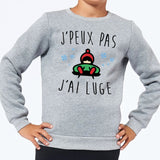 Sweat Enfant J'peux pas j'ai luge Gris