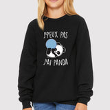 Sweat Enfant J'peux pas j'ai panda Noir