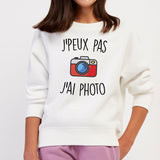 Sweat Enfant J'peux pas j'ai photo Blanc