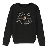 Sweat Enfant J'peux pas j'ai poney 