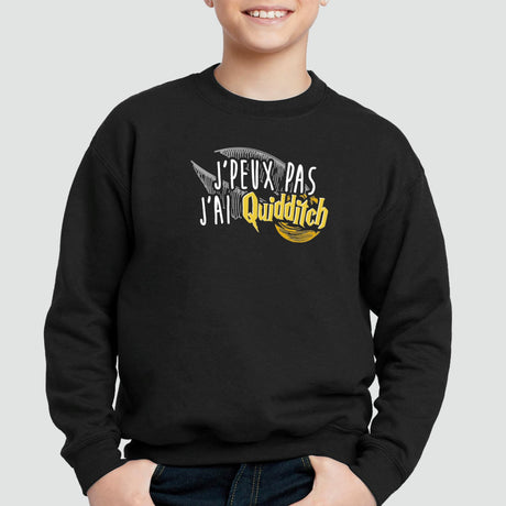 Sweat Enfant J'peux pas j'ai Quidditch Noir