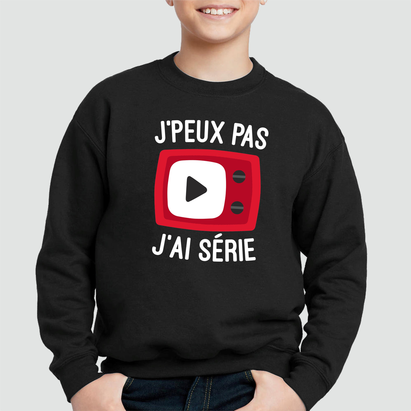 Sweat Enfant J'peux pas j'ai série Noir