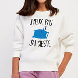 Sweat Enfant J'peux pas j'ai sieste Blanc
