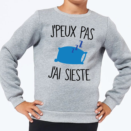 Sweat Enfant J'peux pas j'ai sieste Gris