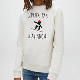 Sweat Enfant J'peux pas j'ai snow Blanc