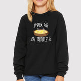 Sweat Enfant J'peux pas j'ai tartiflette Noir