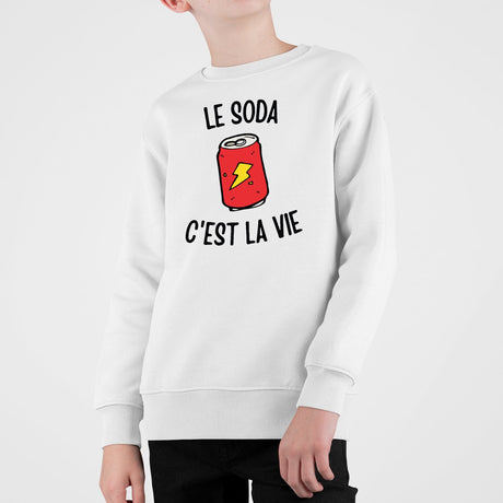 Sweat Enfant Le soda c'est la vie Blanc