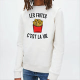 Sweat Enfant Les frites c'est la vie Blanc