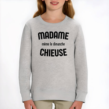 Sweat Enfant Madame chieuse Gris