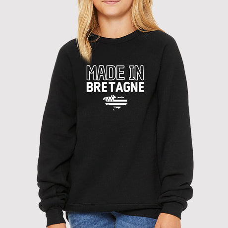 Sweat Enfant Made in Bretagne Noir