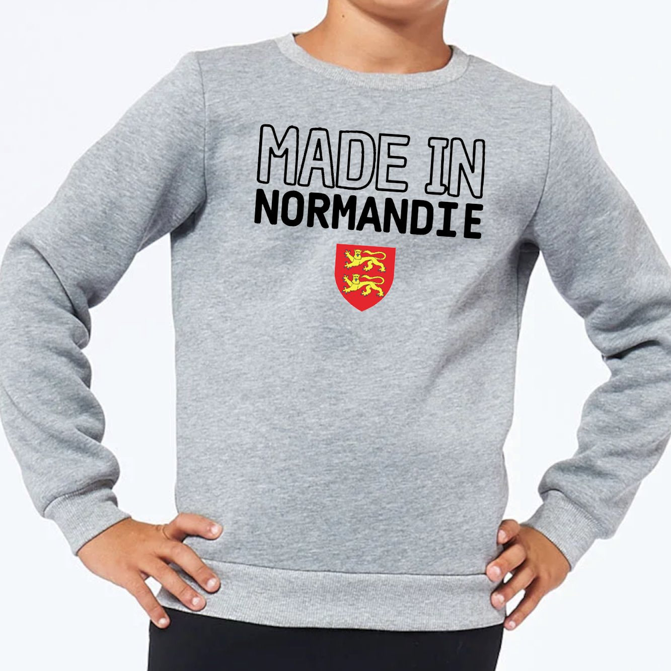 Sweat Enfant Made in Normandie Gris