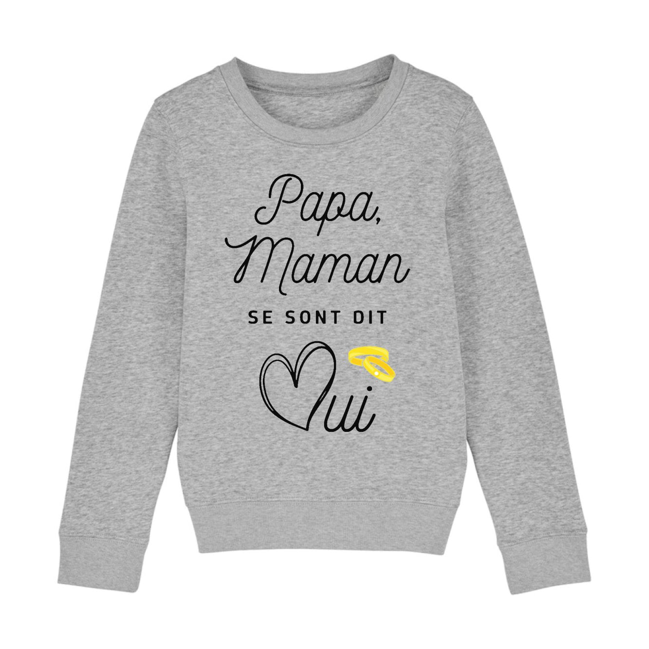 Sweat Enfant Papa maman se sont dit oui 