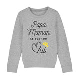 Sweat Enfant Papa maman se sont dit oui 