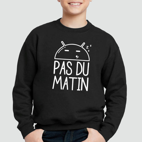 Sweat Enfant Pas du matin Noir