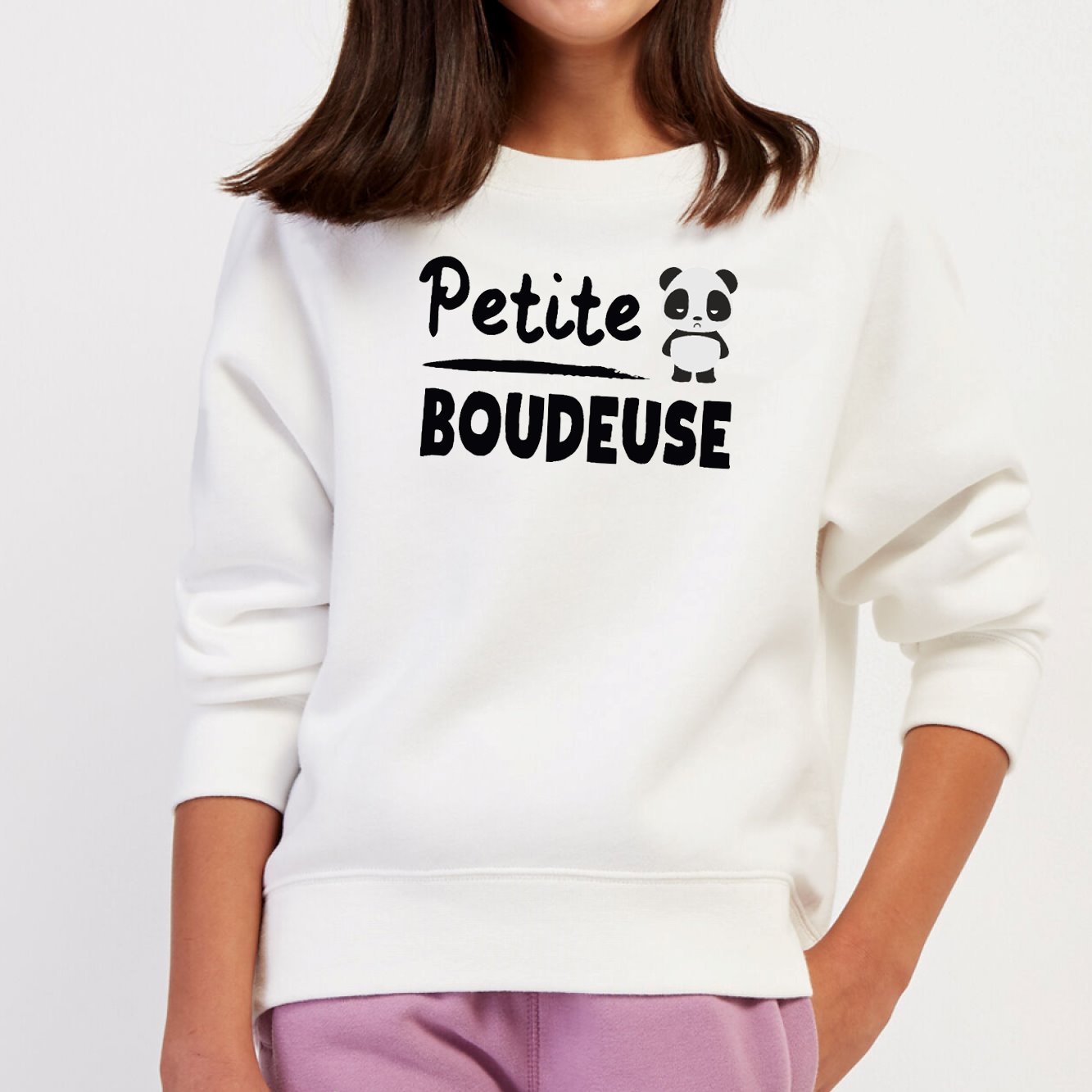 Sweat Enfant Petite boudeuse Blanc