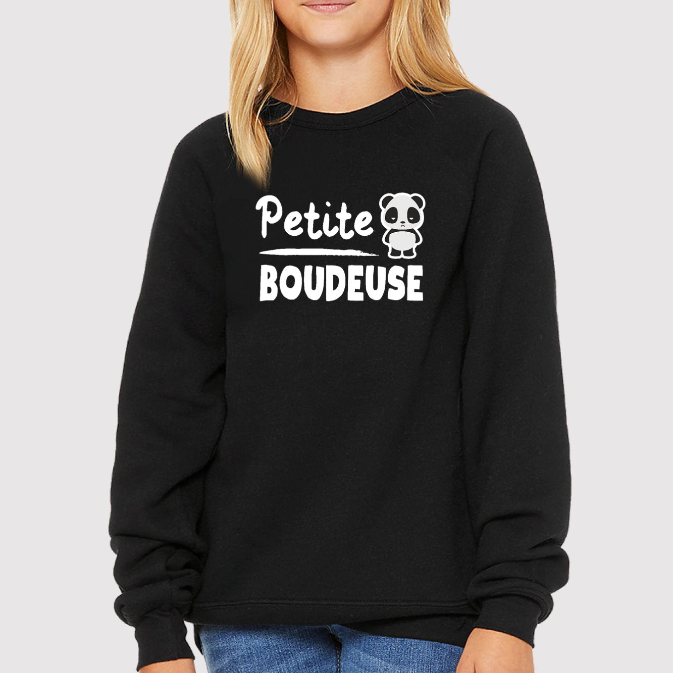 Sweat Enfant Petite boudeuse Noir