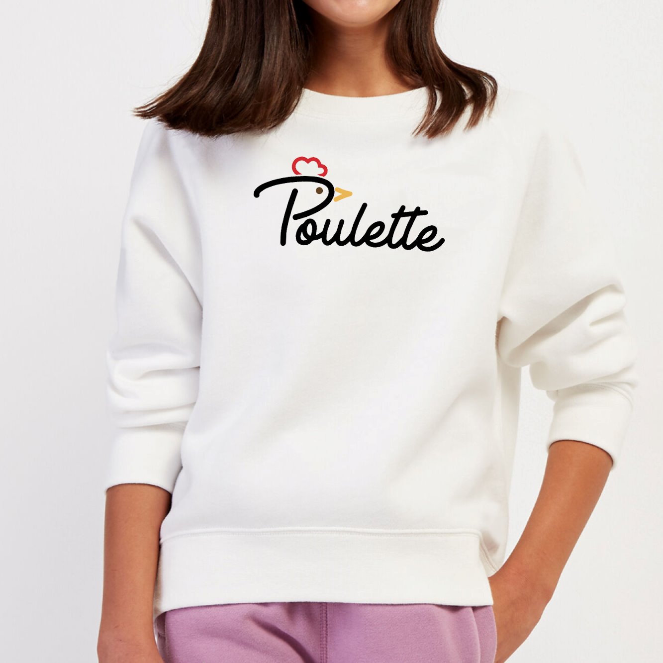 Sweat Enfant Poulette Blanc