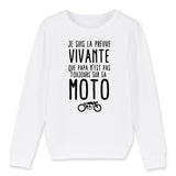 Sweat Enfant Preuve que papa n'est pas toujours sur sa moto 