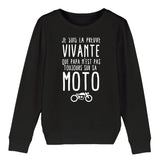 Sweat Enfant Preuve que papa n'est pas toujours sur sa moto 