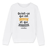 Sweat Enfant Qu'est-ce qui est jaune Jonathan 