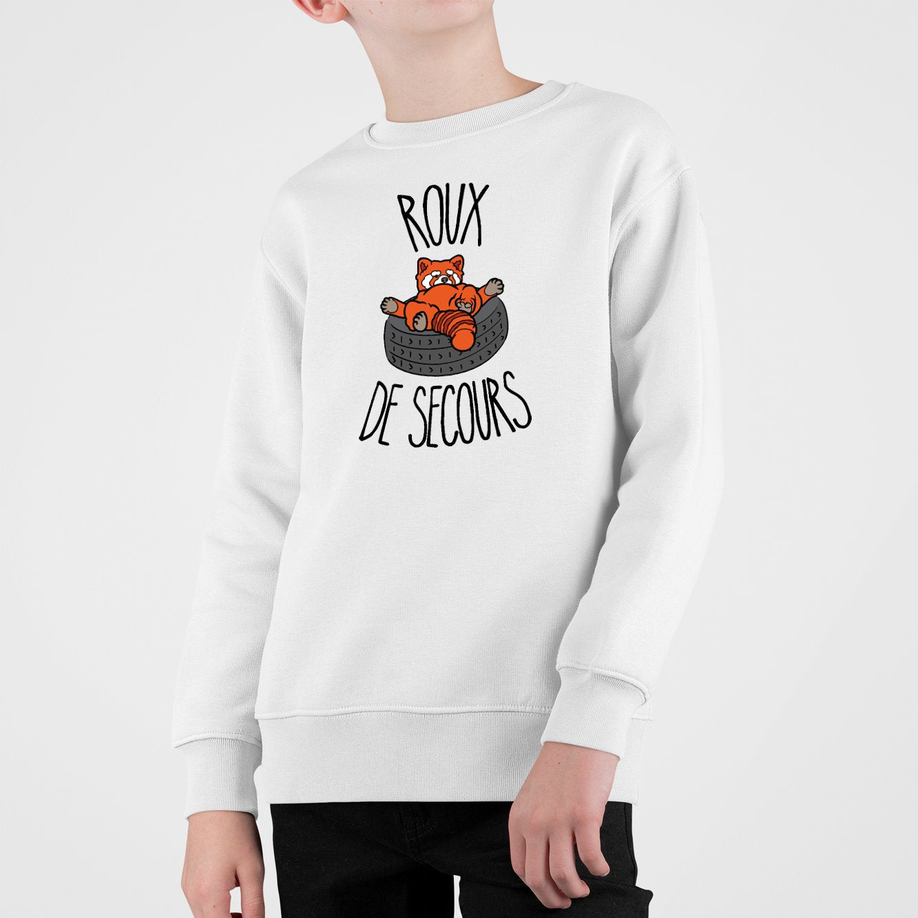 Sweat Enfant Roux de secours Blanc