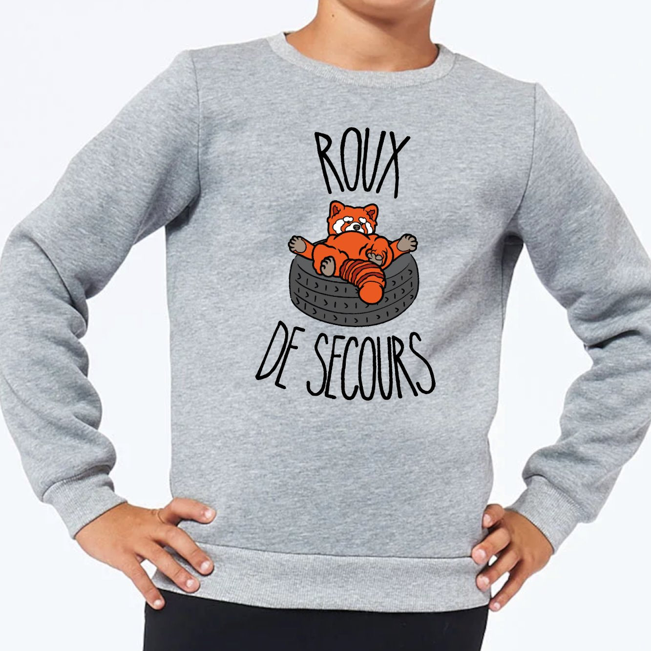 Sweat Enfant Roux de secours Gris