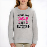 Sweat Enfant Soeur qui déchire Gris