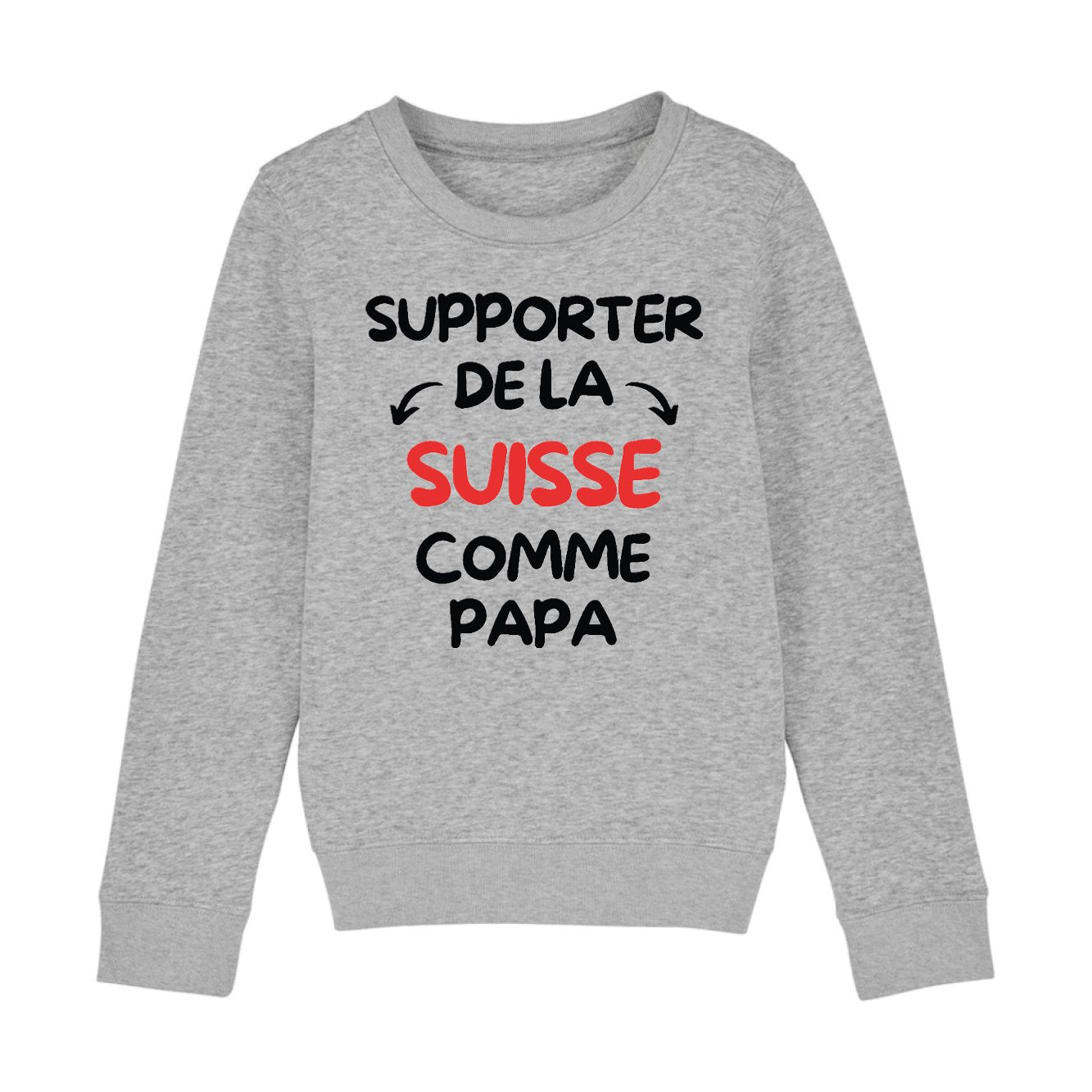 Sweat Enfant Supporter de la Suisse comme papa 