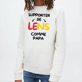 Sweat Enfant Supporter de Lens comme papa Blanc