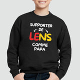 Sweat Enfant Supporter de Lens comme papa Noir