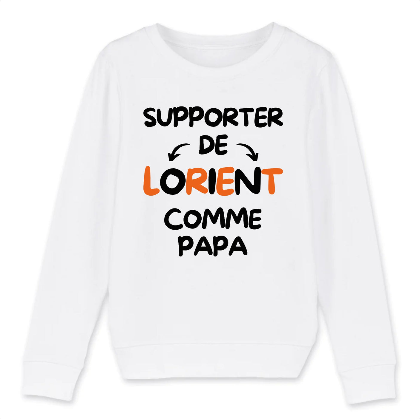 Sweat Enfant Supporter de Lorient comme papa 