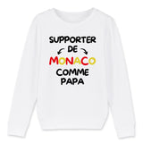 Sweat Enfant Supporter de Monaco comme papa 