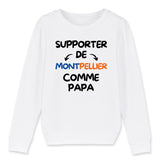 Sweat Enfant Supporter de Montpellier comme papa 