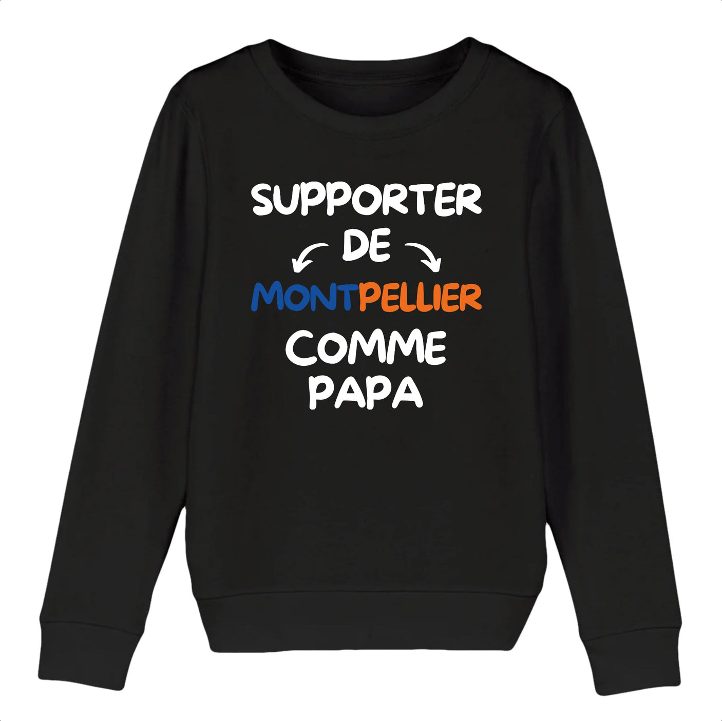 Sweat Enfant Supporter de Montpellier comme papa 