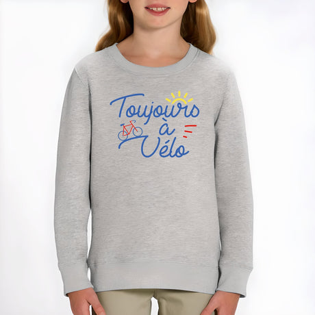 Sweat Enfant Toujours à vélo Gris