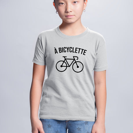 T-Shirt Enfant À bicyclette Gris