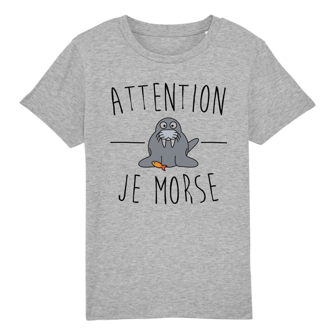 T-Shirt Enfant Attention je mords 