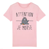 T-Shirt Enfant Attention je mords 