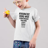 T-Shirt Enfant Avancez vers la perfection Blanc