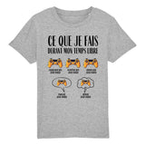 T-Shirt Enfant Ce que je fais durant mon temps libre Jeux vidéo 