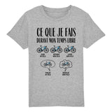 T-Shirt Enfant Ce que je fais durant mon temps libre Vélo 