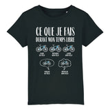 T-Shirt Enfant Ce que je fais durant mon temps libre Vélo 