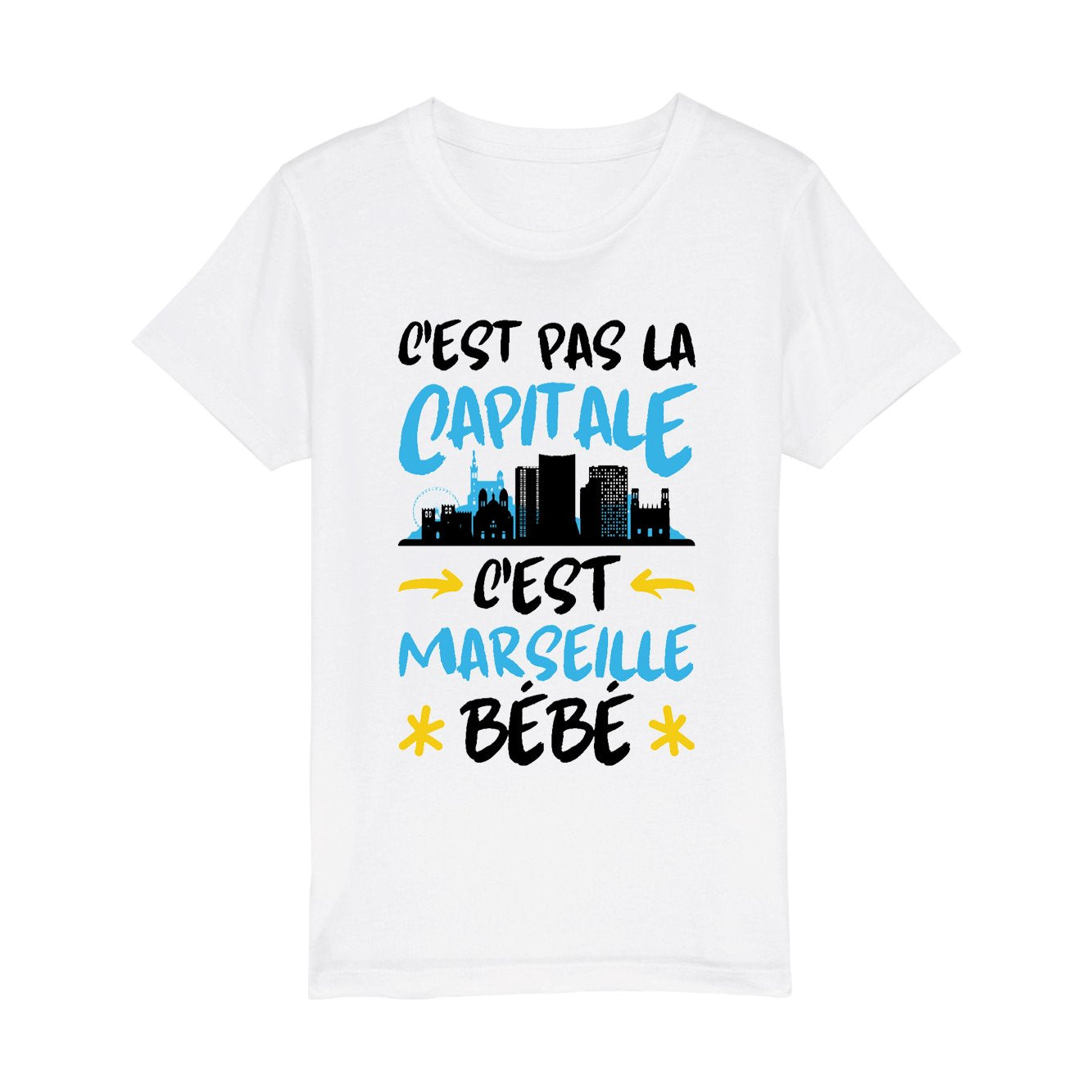 T-Shirt Enfant C'est pas la capitale c'est Marseille bébé 