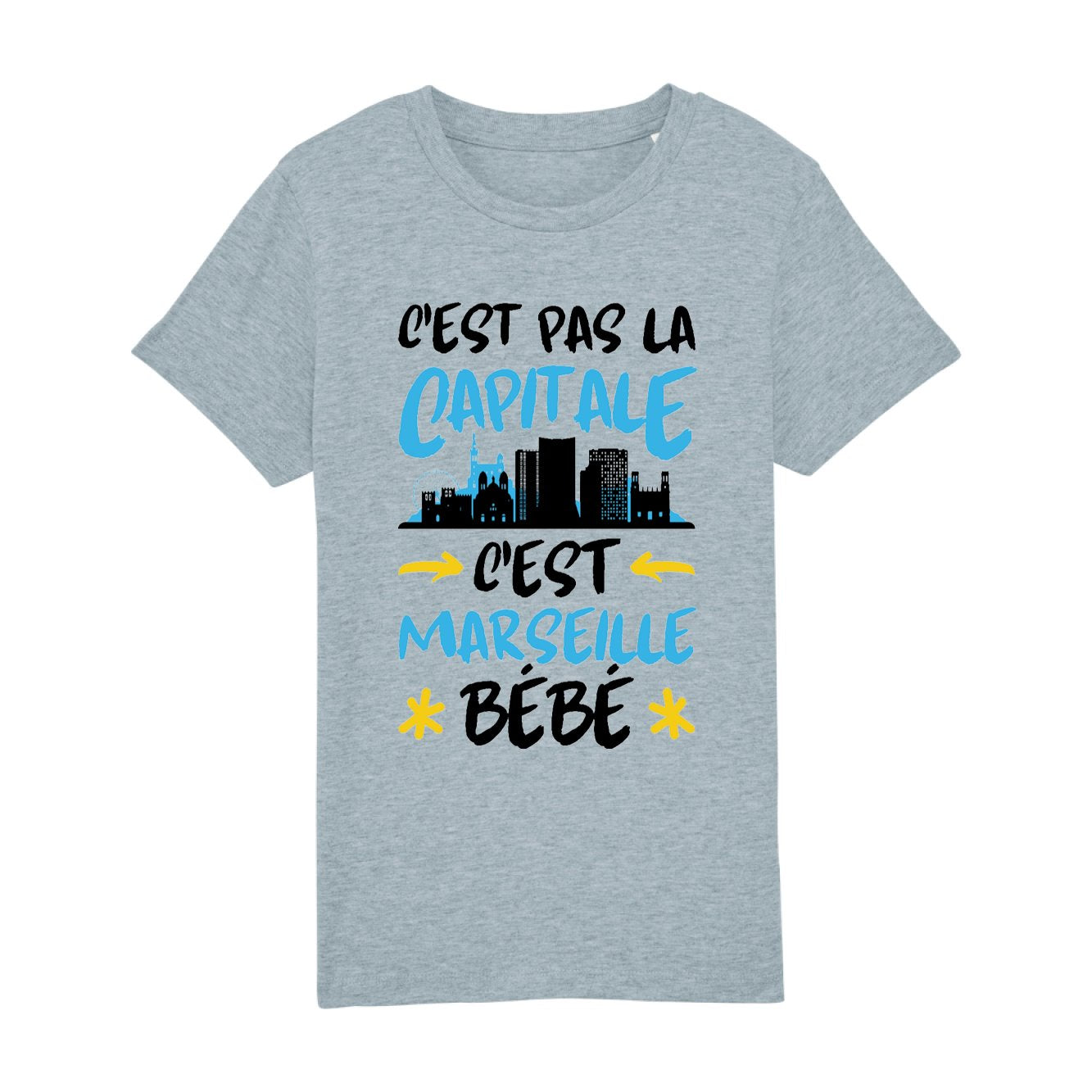 T-Shirt Enfant C'est pas la capitale c'est Marseille bébé 