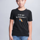 T-Shirt Enfant C'est qui la patronne Noir