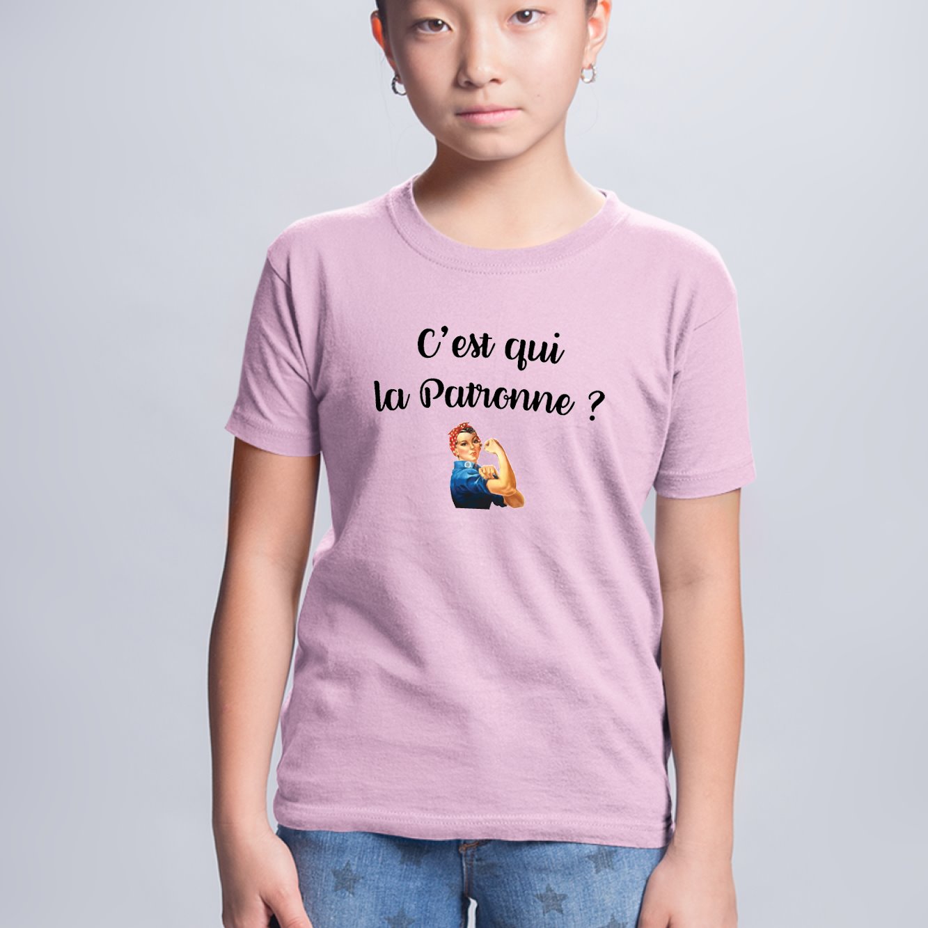 T-Shirt Enfant C'est qui la patronne Rose