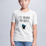 T-Shirt Enfant C'est vraiment trop injuste Blanc