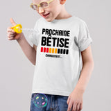 T-Shirt Enfant Chargement prochaine bêtise Blanc