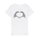 T-Shirt Enfant Coeur mains squelette 